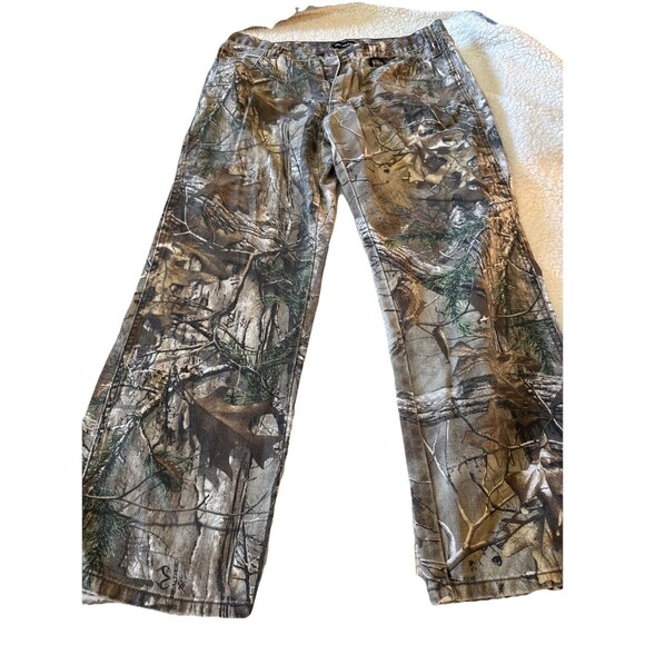 Realtree Xtra Camo Pants 34x30 Mens Straight Leg Hunting Camping Fishing Casual - Picture 5 of 9